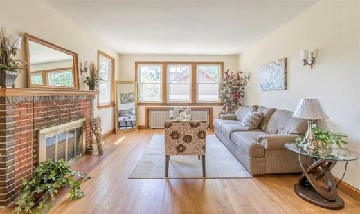 Living area after staging